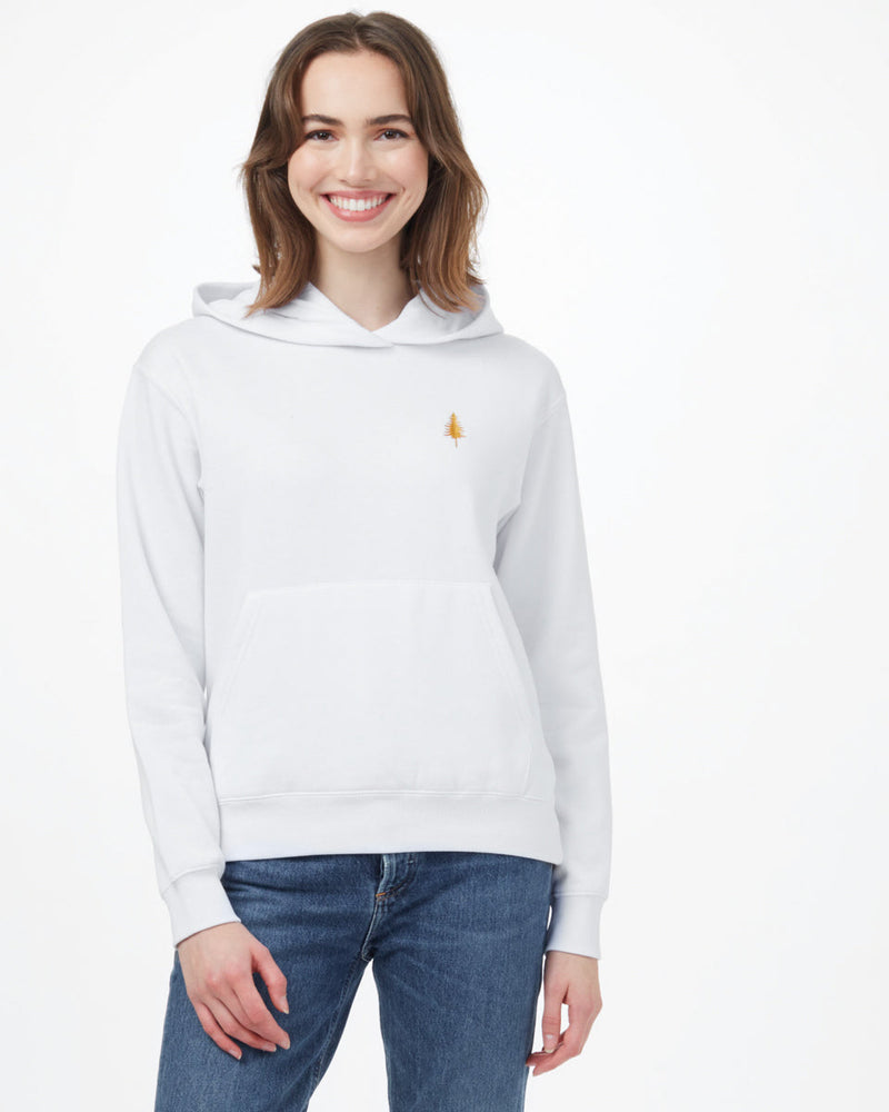 White,Yellow Organic Fleece Pullover Hoodie