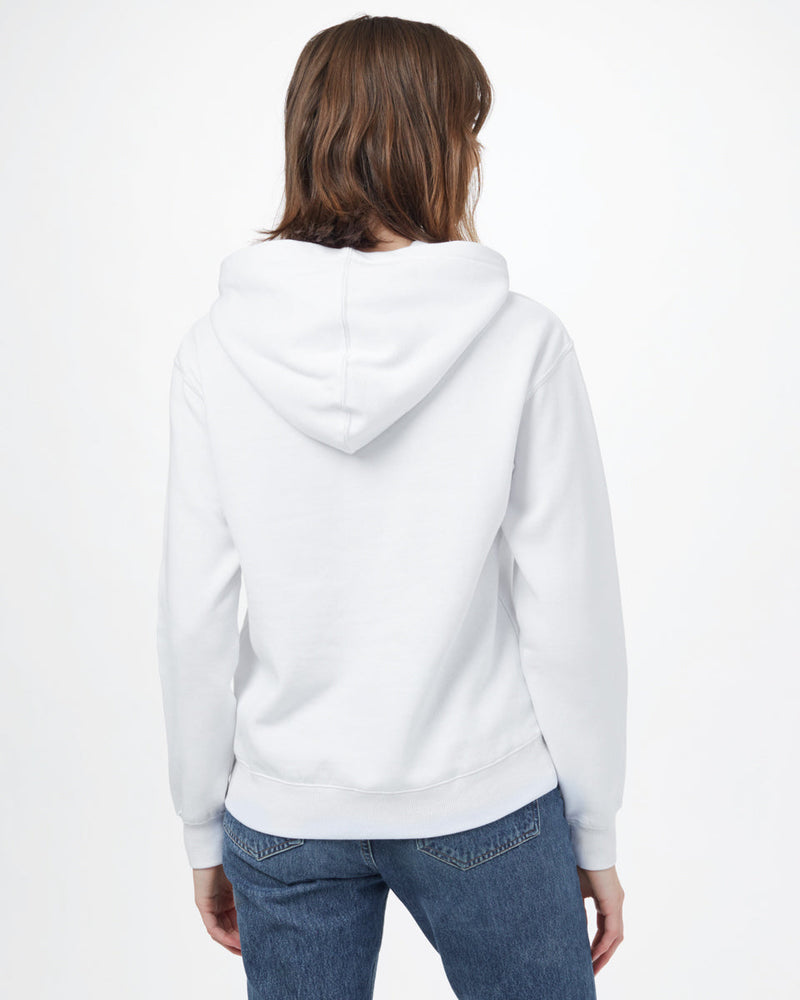 White,Yellow Organic Fleece Pullover Hoodie