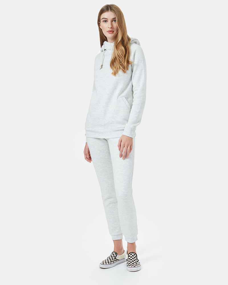 White Organic Cotton Pullover Hoodie
