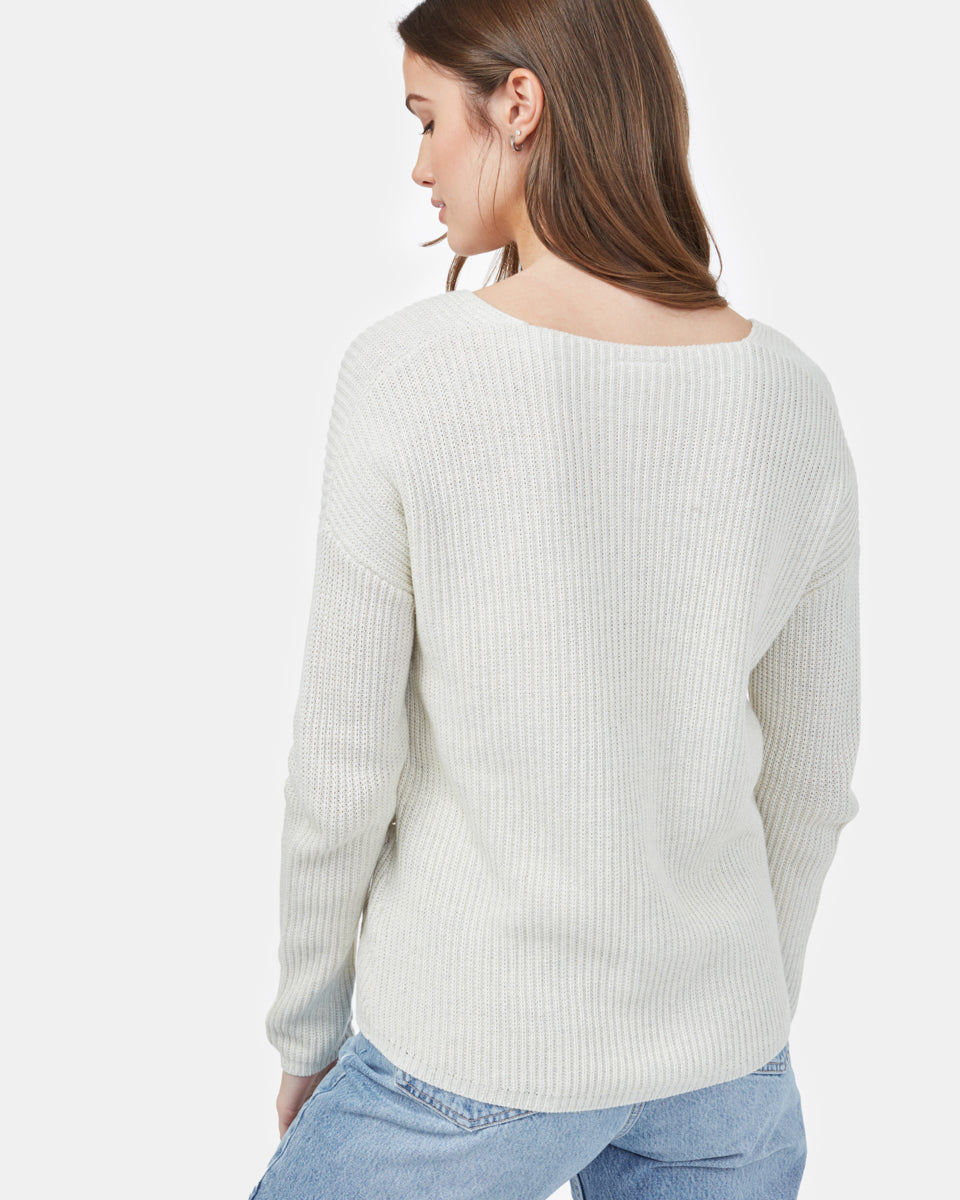 Womens Highline Cotton Light V-Neck Sweater | Organic Cotton