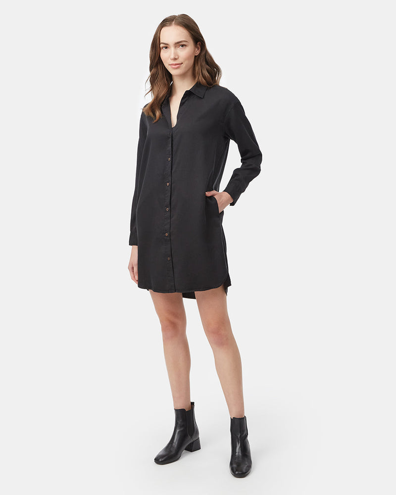 Womens Oversized Shirt Dress | TENCEL Lyocell Womens Oversized Shirt Dress | TENCEL Lyocell