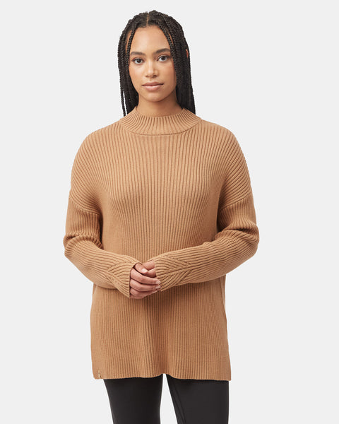 Womens Highline Rib Tunic Sweater