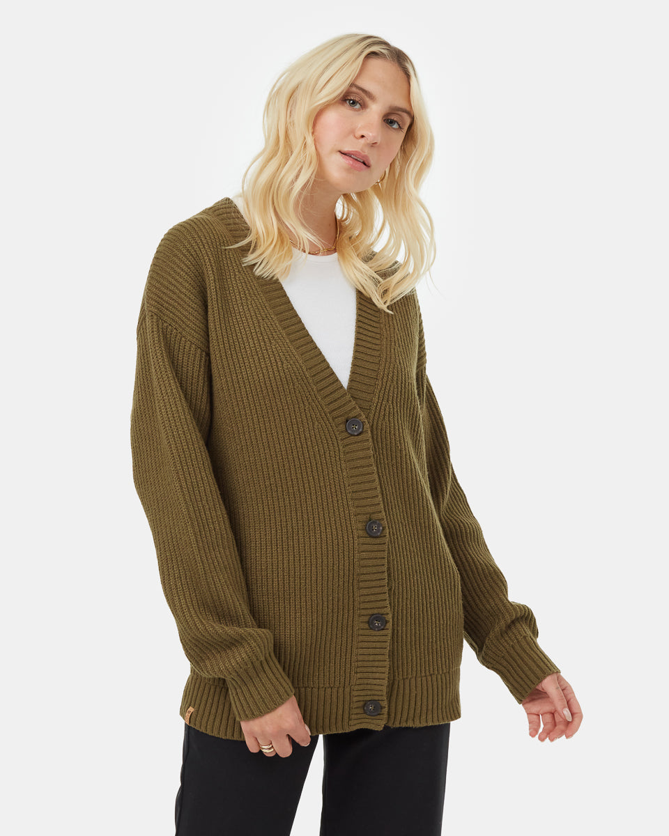 Womens Oversized Button Cardigan | Recycled Polyester