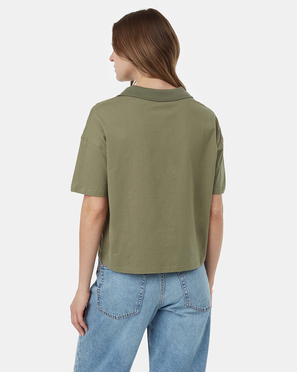 Womens Oversized Polo Shirt | Organic Cotton